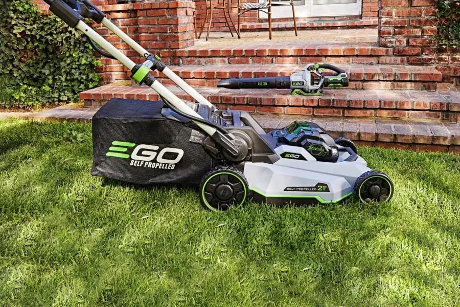 electric start lawn mowers self propelled